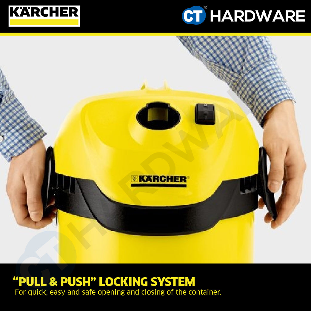 Karcher WD2 Wet & Dry Vacuum Cleaner 12L 1000W 16297640 Multi-purpose Vacuum Cleaner High Suction Power Tech