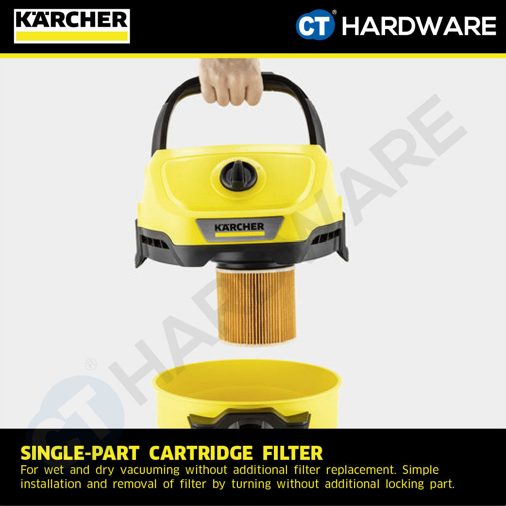 Karcher WD 3 V Wet & Dry Vacuum Cleaner 1000W 17l [WD3V | 16281270]