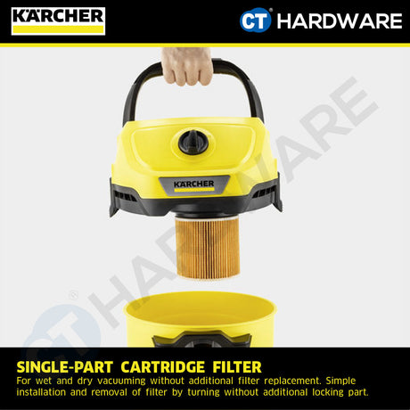 Karcher WD 3 V Wet & Dry Vacuum Cleaner 1000W 17l [WD3V | 16281270]
