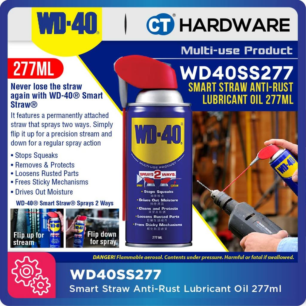 WD40® Smart Straw® Anti Rust Lubricant Oil 277ml [WD40SS277]