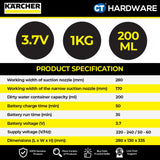 Karcher WVP 10 ADV Cordless Window and Surface Vacuum 3.7V [WVP10ADV | 16335600]