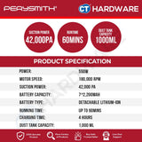 PerySmith X6 Pro Cordless Vacuum Cleaner 25.9V 42,000Pa