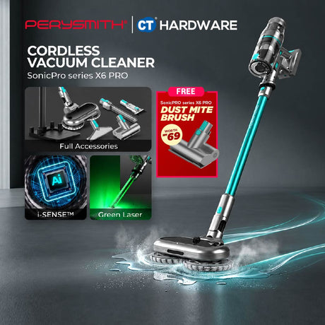 PerySmith X6 Pro Cordless Vacuum Cleaner 25.9V 42,000Pa