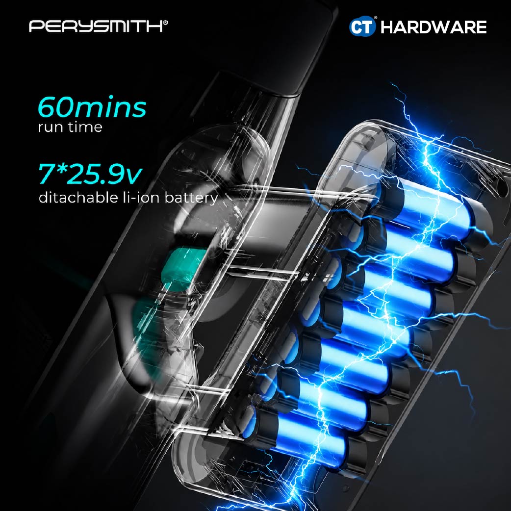 PerySmith X6 Pro Cordless Vacuum Cleaner 25.9V 42,000Pa