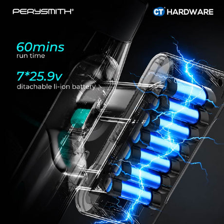 PerySmith X6 Pro Cordless Vacuum Cleaner 25.9V 42,000Pa