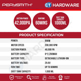 PerySmith X7 Pro Cordless Vacuum Cleaner 29.6V 48,000Pa