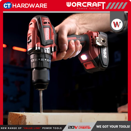 Worcraft XCUBE030 Cordless Brushless CISS20LIB260 + CHDS20LIBA 20V | 100/260NM Come With 2x 2.0Ah Battery 2.0V & 1x Charger