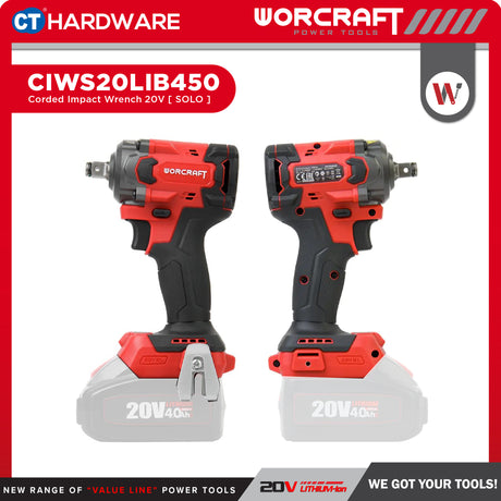 Worcraft XCUBE031 Cordless Brushless CIWS20LIB450 + CHDS20LIBA 20V | 100/260NM Come With 1x 2.0Ah & 4.0Ah Battery 2.0V & 1x Charger