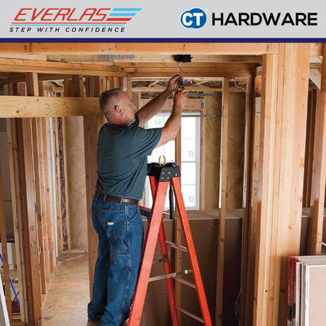 [BYO] Everlas YFGSS Series Fibreglass Single Sided Ladder 6 Steps - 12 Steps | 150kg Max Load | SIRIM