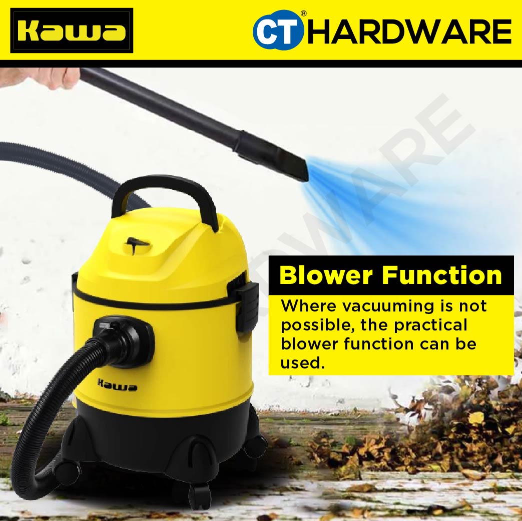 KAWA ZD220920L WET AND DRY VACUUM CLEANER WITH BLOWER FUNCTION 1200W | 20L | 80dBA | 17KPA | HEPA FILTER