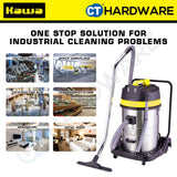 KAWA ZD98-2B-70L HEAVY DUTY STAINLESS STEEL WET & DRY 2-MOTOR VACUUM CLEANER 2000W | 70L [ ZD982B70L ]