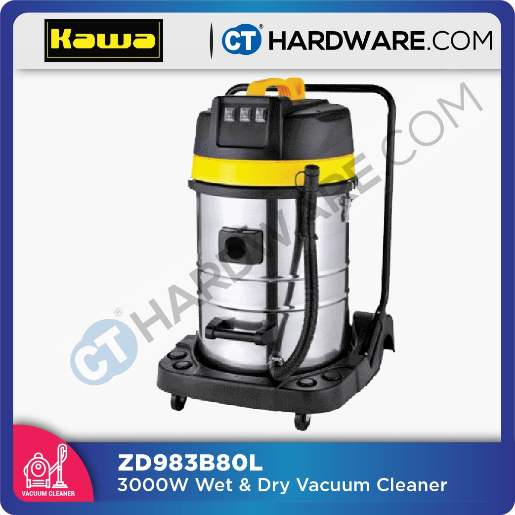 KAWA ZD98-3B-80L Wet & Dry Vacuum Cleaner (3 Motor)