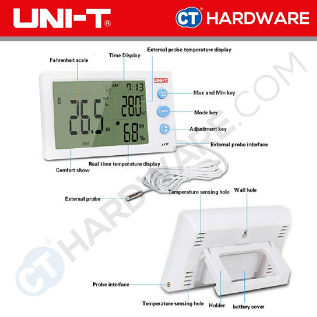 UNI-T A10T HUMIDITY & TEMPERATURE METER FOR HOME RESIDENCE USE ONLY