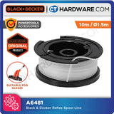 BLACK & DECKER A6481 REFLEX SPOOL LINE 10M 1.5mm FOR GL4525 / GL280 / GL530 / GLC3630L GRASS TRIMMER REPLACEMENT PART