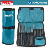 MAKITA D-70895 TCT DRILL BIT + CHISEL SET FOR SDS-PLUS HAMMERS IN ROLL UP POUCH - 13PCS [ D70895 ]