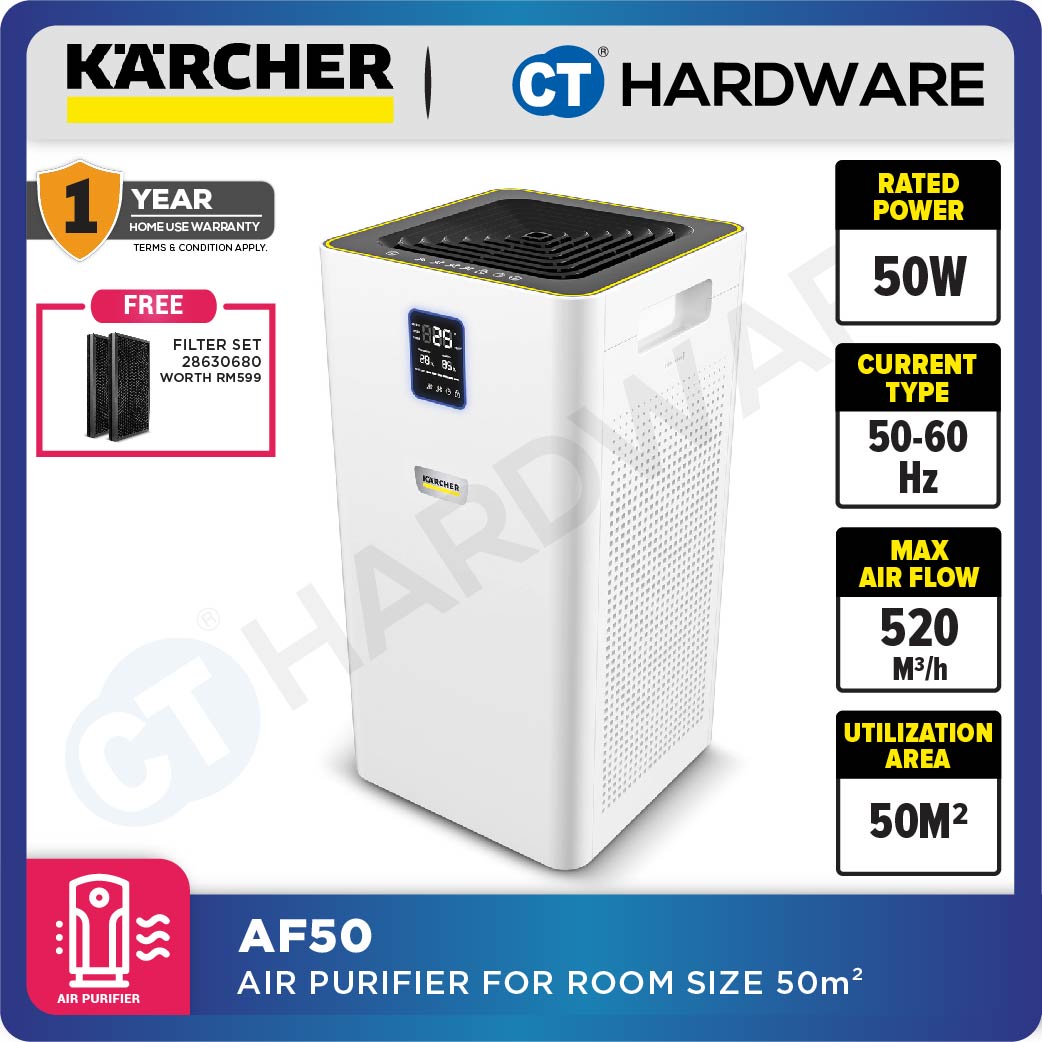 Karcher AF50 Air Purifier 50W Up to 100m² Room Size [AF50 | 10248220 ...