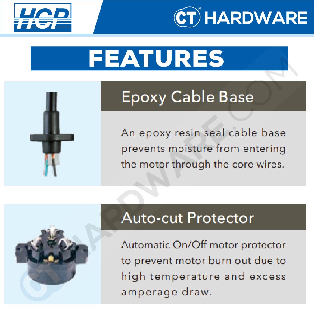 HCP A-21F SUBMERSIBLE WASTEWATER SUMP PUMP 2" | 1HP | MAX 360L/MIN | MAX HEAD 10M | AUTO [ A21F ]