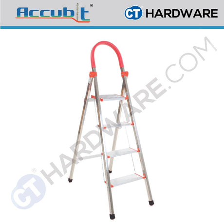 ACCUBIT AMTH104 ALUMINIUM STEP LADDER  95CM  ( 4 LEVEL ) 119 SERIES EN131