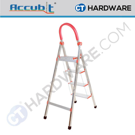 ACCUBIT AMTH104 ALUMINIUM STEP LADDER  95CM  ( 4 LEVEL ) 119 SERIES EN131