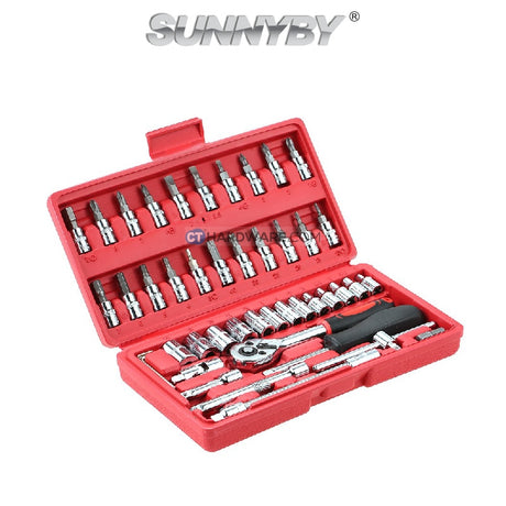 SunnyBy 19515046 Multi-Purpose Presicion Screwdrive Set With Trox 46 Pcs