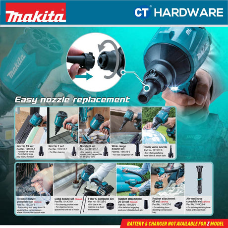 Makita AS001GA105/ GZ03 XGT 40Vmax Cordless Brushless Dust Blower 10.3kPa (Body Only | 1-Battery)