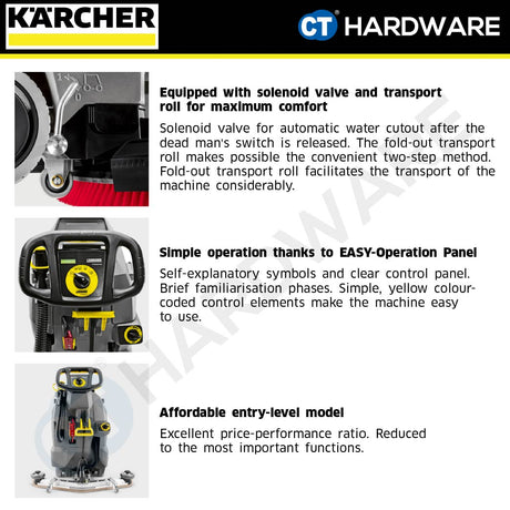 Karcher BD 50/50 C BP CLASSIC Professional Cordless Walk-Behind Scrubber Dryer 24V 1200-2040 m²/h [BD5050CCLASSICBP | 11270070]