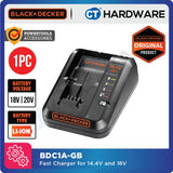 BLACK+DECKERBDC1A-GB MULTI-VOLTAGE FAST CHARGER 14.4V | 18V | 20V MAX - 1PC [ BDC1A ]