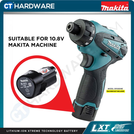 Makita BL1013 Lithium-Ion Battery, 10.8V, 1.3 Ah [196066-7]