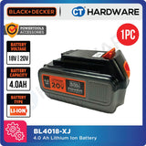 BLACK+DECKER BL4018-XJ ORIGINAL BATTERY LITHIUM-ION | 20V | 4.0AH - 1PC [ BL4018 ]