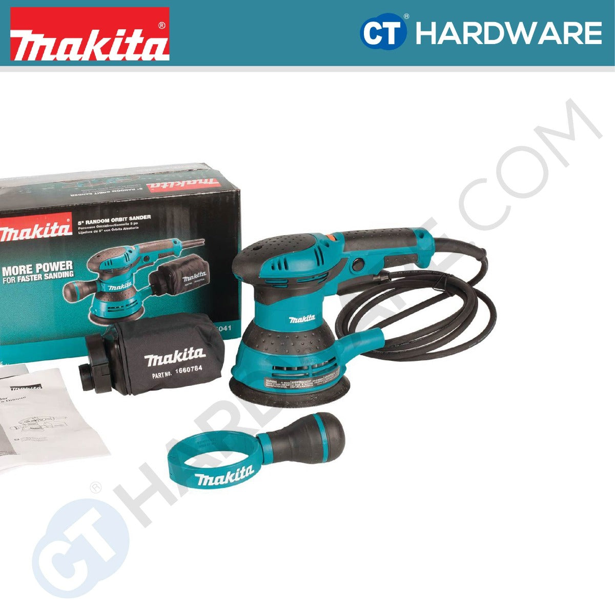 MAKITA BO5041 5" RANDOM ORBIT SANDER 300W 4000-12,000OPM