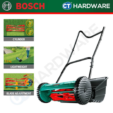 Bosch AHM 38 Hand Cylinder Mower 38cm with 25L Grassbox