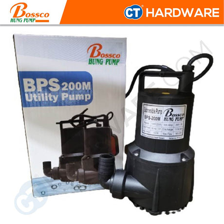BOSSCO BPS200M FIBRE SUBMERSIBLE PUMP 200W | 180L/MIN | 6.5M | 1-1/4" [ MADE IN TAIWAN ]
