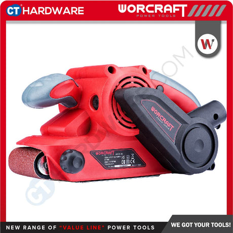 WORCRAFT BS08-76 BELT SANDER 810W 200-380MPM 76 X 533MM ( 3" X 21" ) (BS0876)