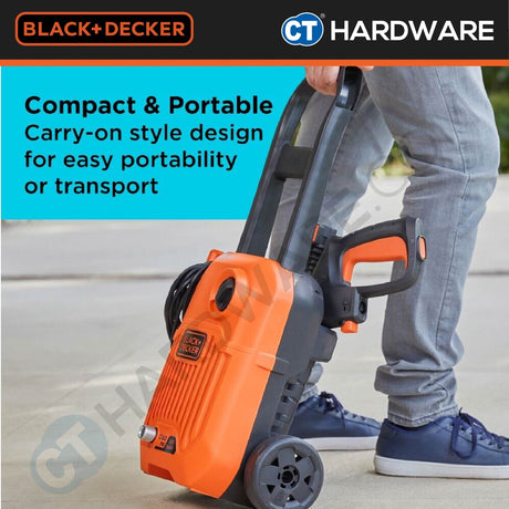 BLACK+DECKER BEPW1750 High Pressure Washer 120 Bar 1500W (Replacing Waterjet Model BW15)