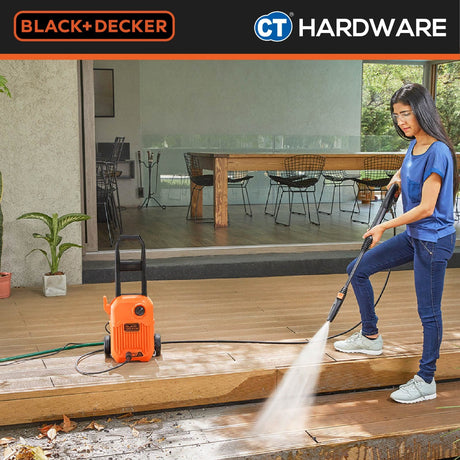 BLACK+DECKER BEPW1750 High Pressure Washer 120 Bar 1500W (Replacing Waterjet Model BW15)
