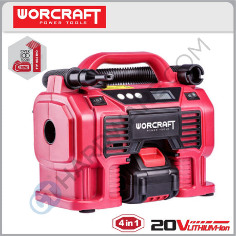 WORCRAFT CAC-S20LiA CORDLESS MULTI AIR PUMP 20V | 11 BAR | 160PSI | 1100KPA [ CACS20LIA ] [ONE FOR ALL ]