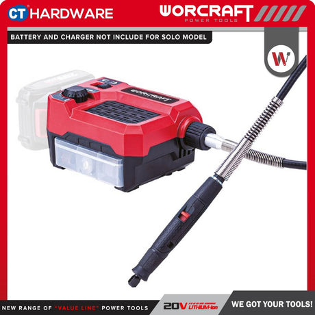 WORCRAFT CEMG-S20Li CORDLESS ELETRIC MINI GRINDER [ ENGRAVER ] 20V 33000RPM COME WITH 40PCS ACCESSORIES [ CEMGS20Li ]