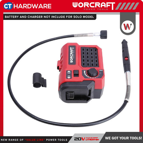 WORCRAFT CEMG-S20Li CORDLESS ELETRIC MINI GRINDER [ ENGRAVER ] 20V 33000RPM COME WITH 40PCS ACCESSORIES [ CEMGS20Li ]