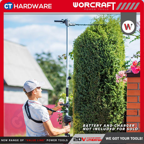 WORCRAFT CGT-S40LIBHP CORDLESS BRUSHLESS GRASS TRIMMER 40V | 6000RPM | BLADE 255MM [ CGTS40LIBHPSOLO ]-SOLO