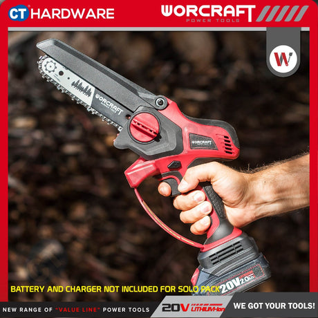WORCRAFT CHS-S20LiB CORDLESS BRUSHLESS HANDLE MINI CHAIN SAW 20V | 6" [ CHSS20LIB ] [ ONE FOR ALL ]