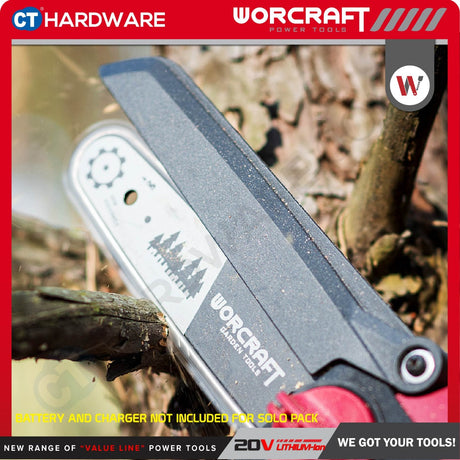 WORCRAFT CHS-S20LiB CORDLESS BRUSHLESS HANDLE MINI CHAIN SAW 20V | 6" [ CHSS20LIB ] [ ONE FOR ALL ]