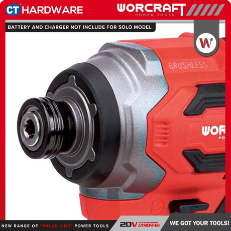 WORCRAFT CIS-S20LiBH Cordless Brushless Impact Screwdriver / Impact Driver 20V | 1/4" [CIS-S20LiBH] Pemutar Skru Impak