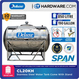 DELUXE CL20KH STAINLESS STEEL WATER TANK HORIZONTAL WITH STAND 850L | 190 GALLONS