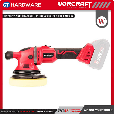 WORCRAFT COP-S20LiB CORDLESS BRUSHLESS RANDOM ORBIT POLISHER 6" | 20V | 5000/MIN [ COPS20LiB ]