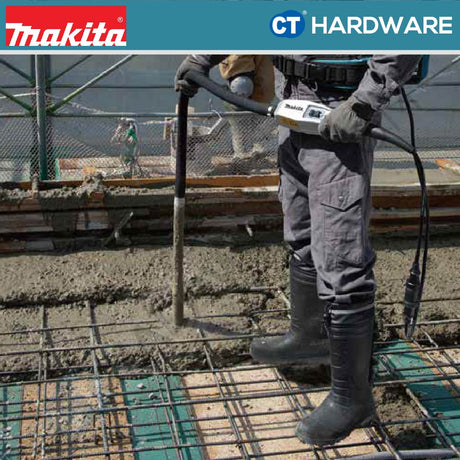 Makita VR004CZ LXT 18V Cordless Concrete Vibrator C/W 52mm X 3m Flexible Shaft (Body Only)