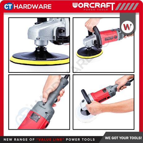 WORCRAFT CP12-180 CORDED CAR POLISHER 7" | 1200W [ CP12180 ]