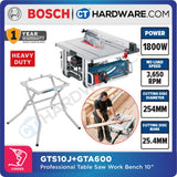 BOSCH GTS 10 J PROFESSIONAL CORDED TABLE SAW 254MM (10") COME WITH GTA 600 PROFESSIONAL SAW STAND [ GTS10JGTA600 ]