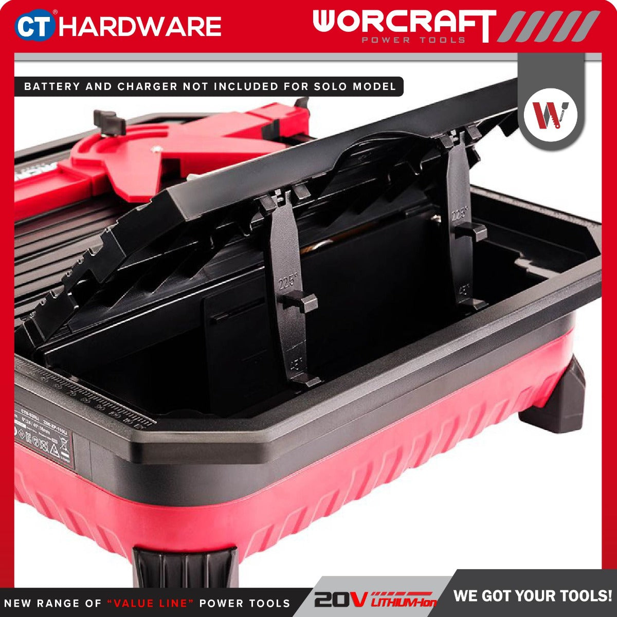 WORCRAFT CTS-S20Li CORDLESS TILE SAW 20V | 5000/MIN [ CTSS20LI ]