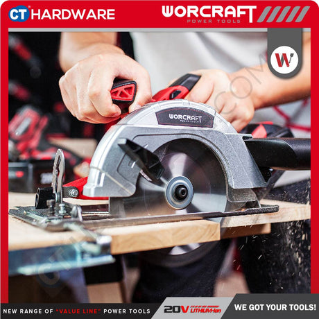 WORCRAFT CCS-S20Li CORDLESS CIRCULAR SAW 165MM ( 6-1/2" ) | 20V | 3800RPM [ CCSS20LI ] [ ONE FOR ALL ]