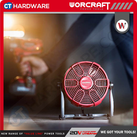 WORCRAFT CJF-S20Li CORDLESS JOBSITE FAN 20V | 9" [ CJFS20LI ] [ ONE FOR ALL ]